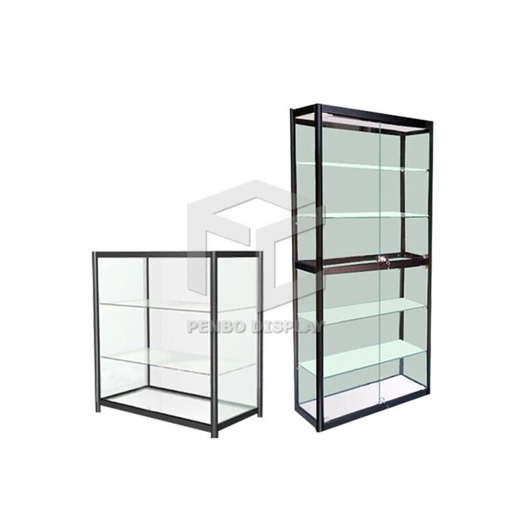 OEM Titanium Retail Shop Full Vision Display Case 2M High Melamine Board