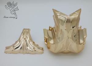 Quality Coffin Parts Of A Casket Corner Iron Tubes Gold Plastic wholesale