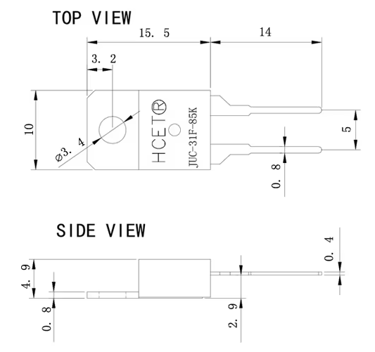 30V DC 240V KSD-01F Bimetallic Thermostat Switch AC Temperature Control For PCB