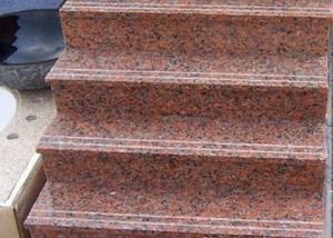 Quality Red Straight Granite Step Treads For Indoor Outdoor Step Finish Optional wholesale
