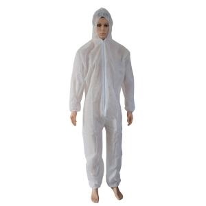 Quality Personal Safety Hooded Disposable Coveralls , Breathable Disposable Protective Suit wholesale
