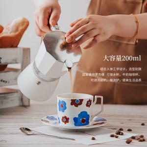 Quality European Ceramic Cappuccino Coffee Cup And Saucer Set For Business Gifts Occasion wholesale