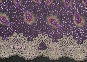 Quality Elegant Embroidery Beaded Lace Fabric for Garment Trimming CY-XP0010 wholesale