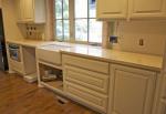 Rectangle Crema Marble Marfil Stone Slab Countertop For Laundry Room
