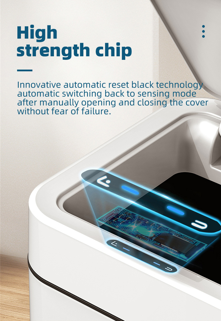 Square Electric Smart Trash Can Dust Bin With Lid Automatic Induction 2CBM - 50CBM Waste Bin