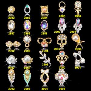 Quality Hot NEW Wholesale Alloy Jewelry 3D Nail Art Jewelry Nail rhinestones Sticker Supplier Number ML2982-3005 wholesale