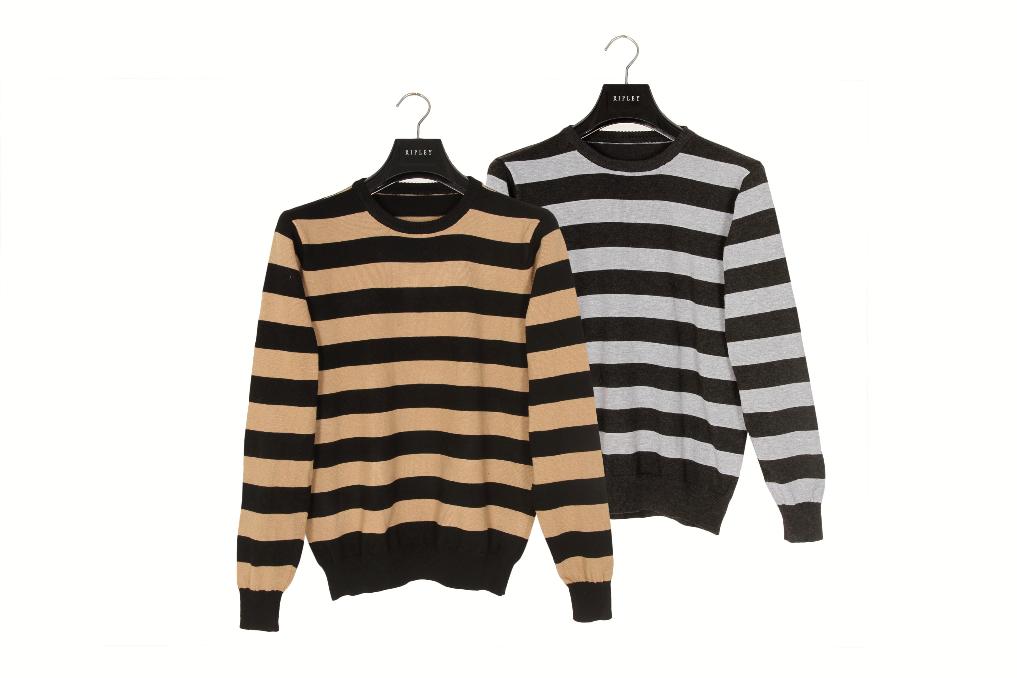 Polyester Womens Striped Long Sleeve Sweater For Autumn