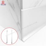 Waterproof Skirting Aluminium Profile Electroplating Treatment 2.5m Length
