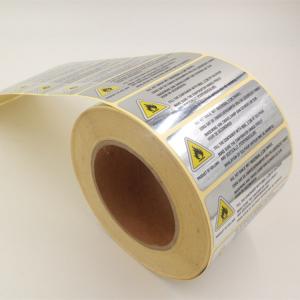 Quality Self Adhesive Aluminum Printing PET Silver Foil Stickers wholesale