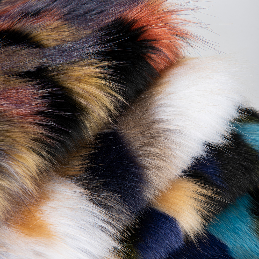 100% Acrylic Front Material Contact Density High Density Faux Fur Fabric for Garments
