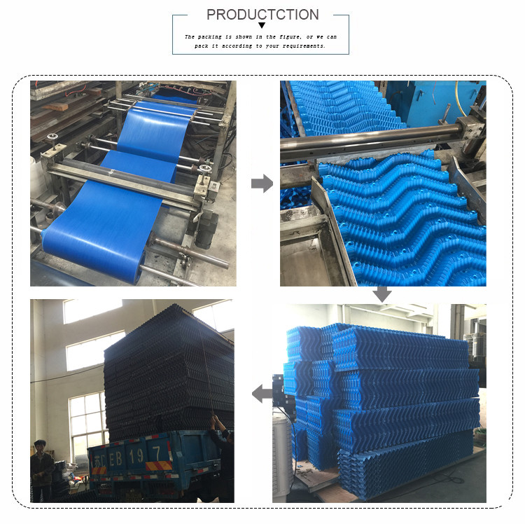 Industrial S Wave Blue Cooling Tower Fills Price PVC Cooling Fills
