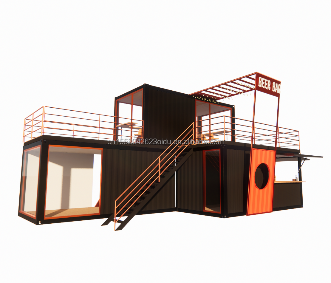 Steel Structure Prefab Cabin Luxury Container House with Galvanized Steel Bending 180g Frame
