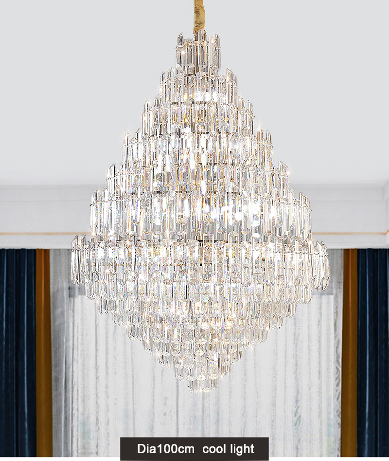 Luxury Led Crystal Chandelier For Living Room Modern Home Decor Lobby Large Chandelier(WH-CY-220)