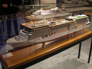 Quality Professional Wooden Model Boats Celebrity Infinity Cruise Ship Shaped , Solid Wood Paint wholesale