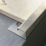 Square Edge Brushed Stainless Steel Tile Trim 10mm For Decorative