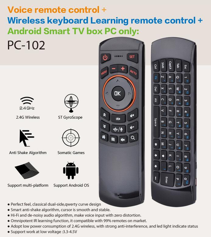 TV Box X6 Air Mouse Backlight 2.4G Wireless Remote Control With Keyboard
