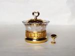 P1-Arabia Exquisite Imitation metal base Louhua Sunflowers Sugar bowl