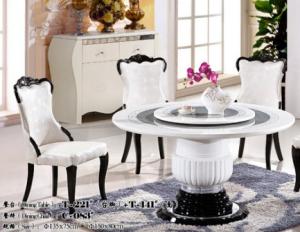 Quality dining room 8 seater round marble table with Lazy Susan wholesale