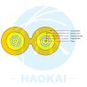 Buy cheap 2 Core Duplex 8 Type Indoor Fiber Optic Cable GJFJV Waterproof 1000m 2000m from wholesalers