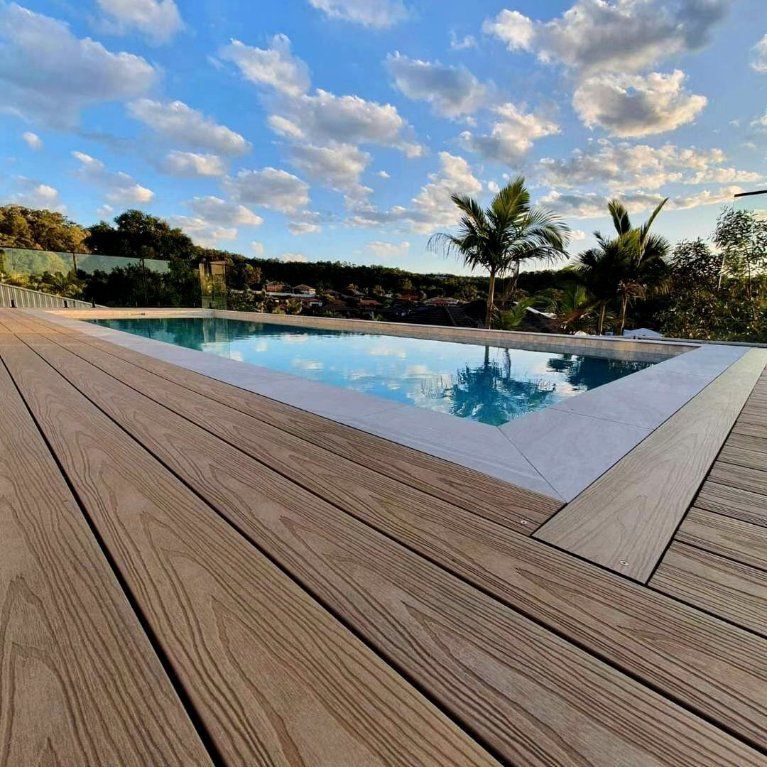 Synthetic WPC Wood Plastic Composite Decking for Outside Garden Decoration