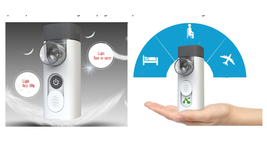 NebWell Q1 handheld rechargeable mesh nebulizer with mini inhaler machine
