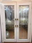 decorative glass panels in door