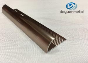 Quality 6063 T5 Aluminium Extrusion Profile Metal Transition Strips For Flooring With Polishing Bronze wholesale