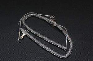 Quality Fishing rod reel safety line coiled lanyard 8meter long hot leash transparent clear color wholesale