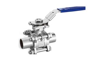Quality SS Welded Ends Sanitary Ball Valves Two Way 1&quot; X0.065 ISO9001 Approved wholesale