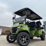 Green Six-Seater Electric Off-Road Luxury Golf Cart Lithium Battery Equipped