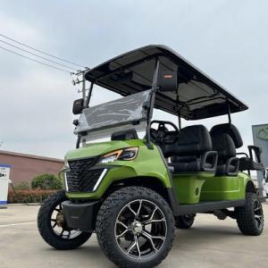 Quality Green Six-Seater Electric Off-Road Luxury Golf Cart Lithium Battery Equipped With 14-Inch Off-Road Tires wholesale
