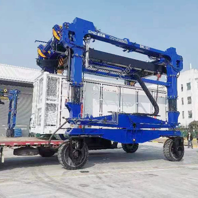 Electric Container Straddle Carrier Container Lifting Vehicle Container Handling Car