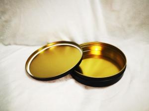 Quality Vacuum Empty Caviar Tin Can Food Grade Packaging 1000ml/g 1kg with matte black inside gold wholesale