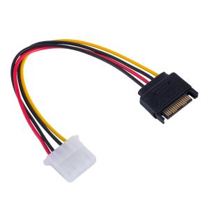 Quality 15 Pin SATA Male Molex To IDE Power Cable 4 Pin Female Adapter Extension Cable 15cm wholesale