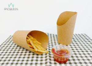 Quality Shaped Takeaway Food Containers Chip Holders Oil / Water Resistant wholesale
