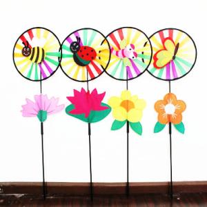 Quality Spring seasonal windmill yard stake bee ladybug butterfly dragonfly wholesale