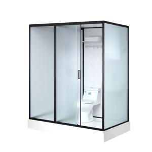Quality Shower Cabins White Acrylic ABS Tray 1900*1200*2150mm black aluminium front open wholesale
