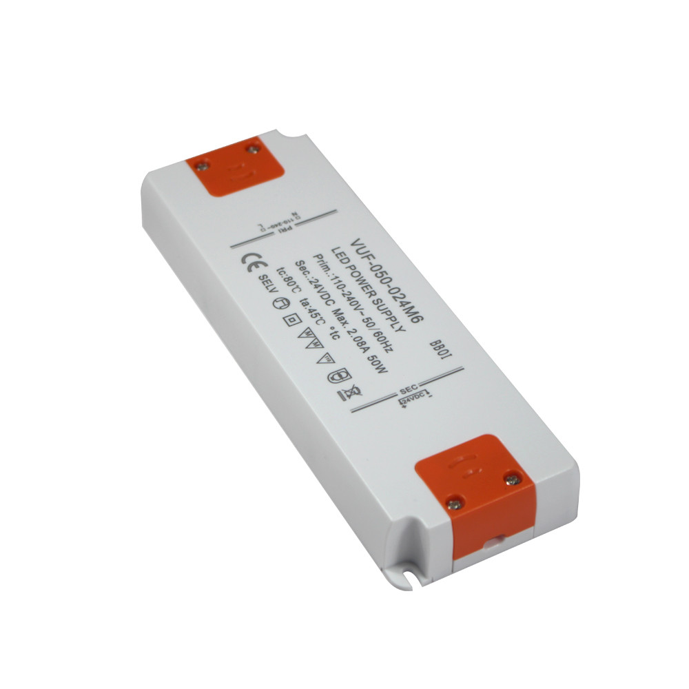 Ip67 Plastic LED Driver 50w Customizable Wire 12vdc 24vdc Power Supply