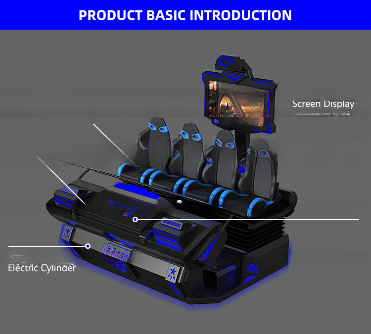Made in China order professional immersive virtual reality 9D VR 4 seat cinema dynamic sports chair