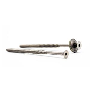 Quality Torx Flat Head A4 Inox SUS 316 Stainless Steel Roof Screws Construction Fencing Beam T17 With EPDM Washer wholesale