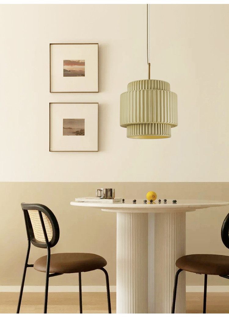 Wabi Sabi Pendant Light White Resin Chandeliers Dining Room Hanging Lamp(WH-AP-577)