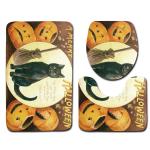 Animal Bathroom Mat 3 Piece Set Washable U Shaped Toilet Rug