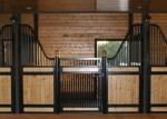 Powder Coated European Horse Stalls Low Rise Version Smooth Steel Edge