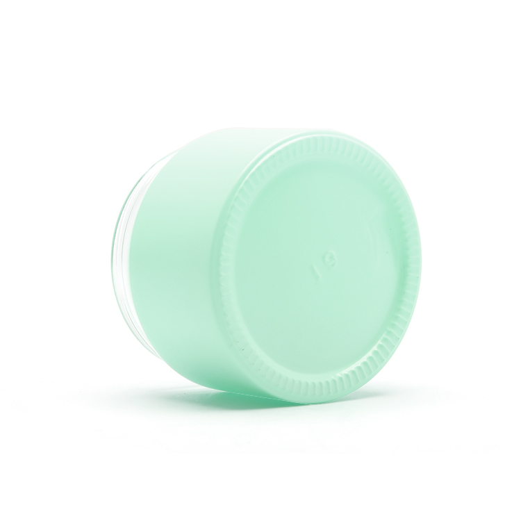 White Screw Lids Empty 50g Cosmetic Glass Jar Matte Painting