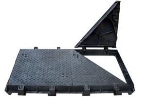 China Professional Cast Iron Manhole Cover , Heavy Duty Rectangular Sewer Cover on sale