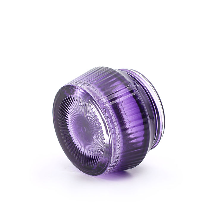 Wholesale Custom Purple Colorful Luxury 120ML 100ML 50ML 50G 30G cosmetic glass bottle and container