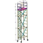 Aluminium 10m Double Height Cantilever Scaffold Tower