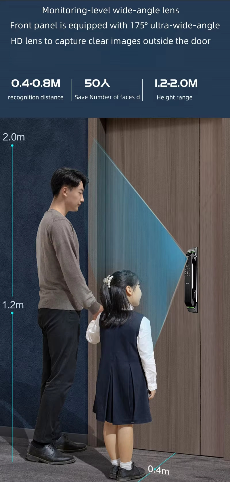 WIFI APP Face Smart Door Lock Aluminum Fingerprint Tuya Door Lock