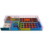 SGS Approved Bounce Indoor Trampoline Park Castle Theme Nylon Material