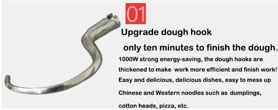 5Lst type electric Multi-purpose flour dough mixer commercial flour mixer with food grade bowl